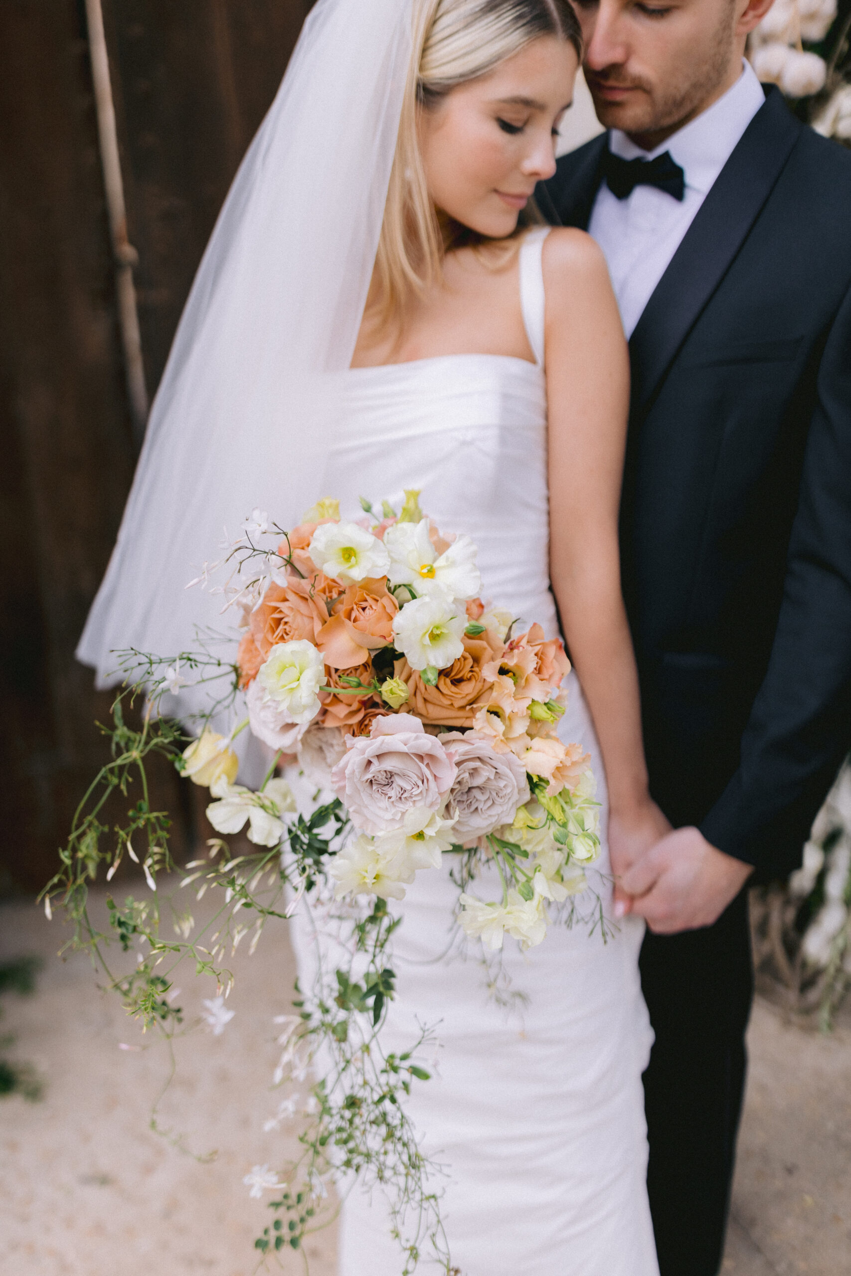 Finca Morneta Wedding Mallorca Ross Hurley Photography Bouquet Bride Terracotta Orange Blush