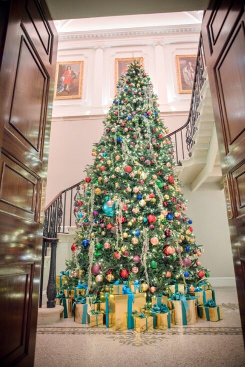 Impressive Christmas tree corporate installation at The Langley hotel by Paula Rooney