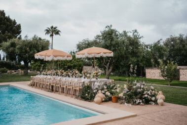 Wedding in Mallorca with luxury flower display