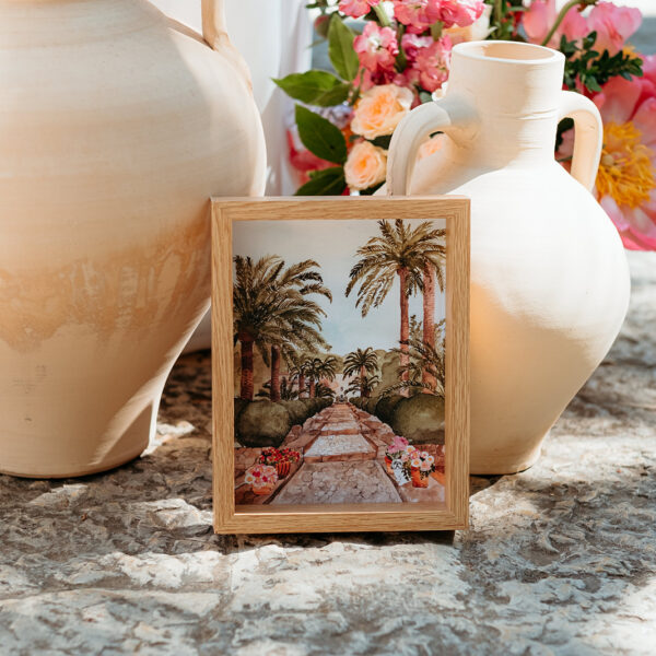 Jardines de Alfabia Wedding Mallorca Violeta Minnick Photography Table Illustration Flowers